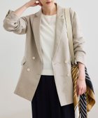 【ロペ/ROPE'】の尾州リネンダブルブレストジャケット ベージュ(27)|ID: prp329100004824577 ipo3291000000035088159