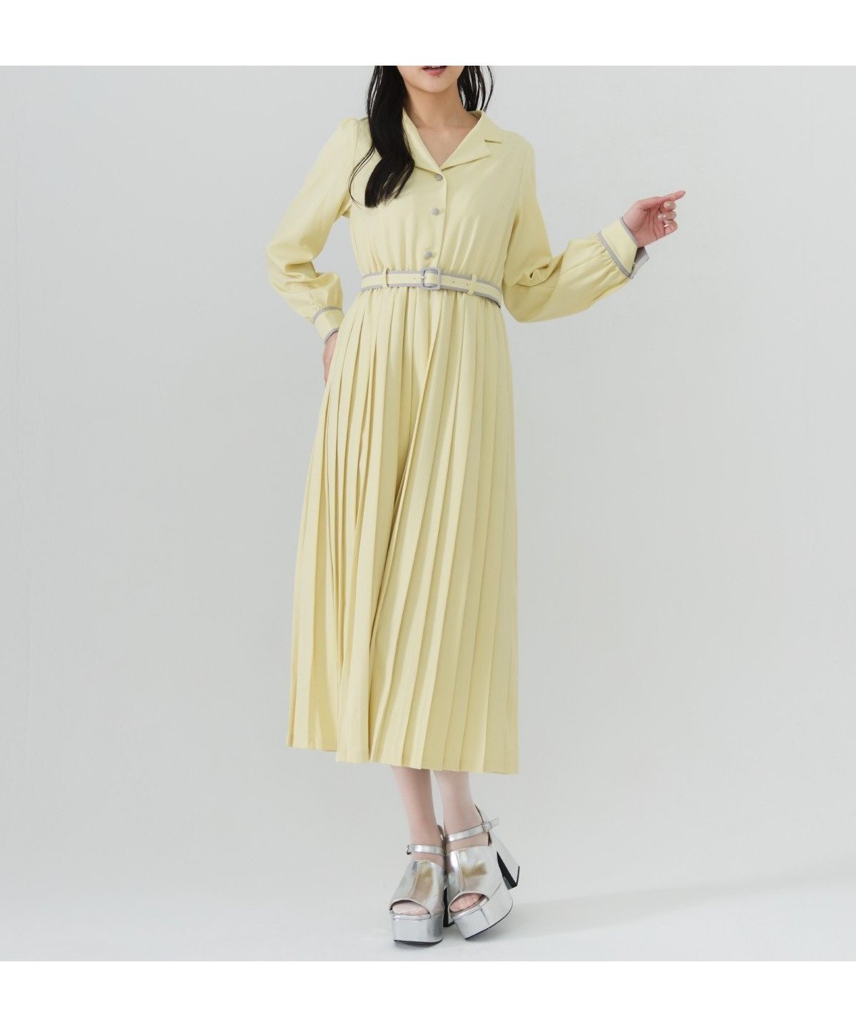 【レディアゼル/REDYAZEL】のバイカラープリーツシャツワンピース 人気、トレンドファッション・服の通販 founy(ファニー) 　ファッション　Fashion　レディースファッション　Fashion for Women　ワンピース　Dresses　シャツワンピース / 1枚で着映えコーデ　Shirt Dresses　おすすめ　Recommended / Our Picks　カフス　Cuff Design　ソックス　Socks, Hosiery　エレガント 上品　Elegant　定番　Standard, Basic Item　春　Spring　 other-1|ID: prp329100004824583 ipo3291000000035088256