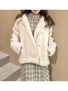 【リリーブラウン/Lily Brown】のビックカラーボアジャケット 人気、トレンドファッション・服の通販 founy(ファニー) ファッション Fashion レディースファッション Fashion for Women アウター Coat / Outerwear Collection レディースジャケット・軽アウター Jackets なめらか Smooth, Silky Texture クール Cool, Chic スマート Smart, Elegant ビッグ Big, Oversized フェイクレザー Faux Leather, PU Leather フロント Front, Front Design ボンディング Bonding, Bonded Fabric 今季 This Season, Current Season thumbnail WHT[001]|ID: prp329100004824585 ipo3291000000035088282