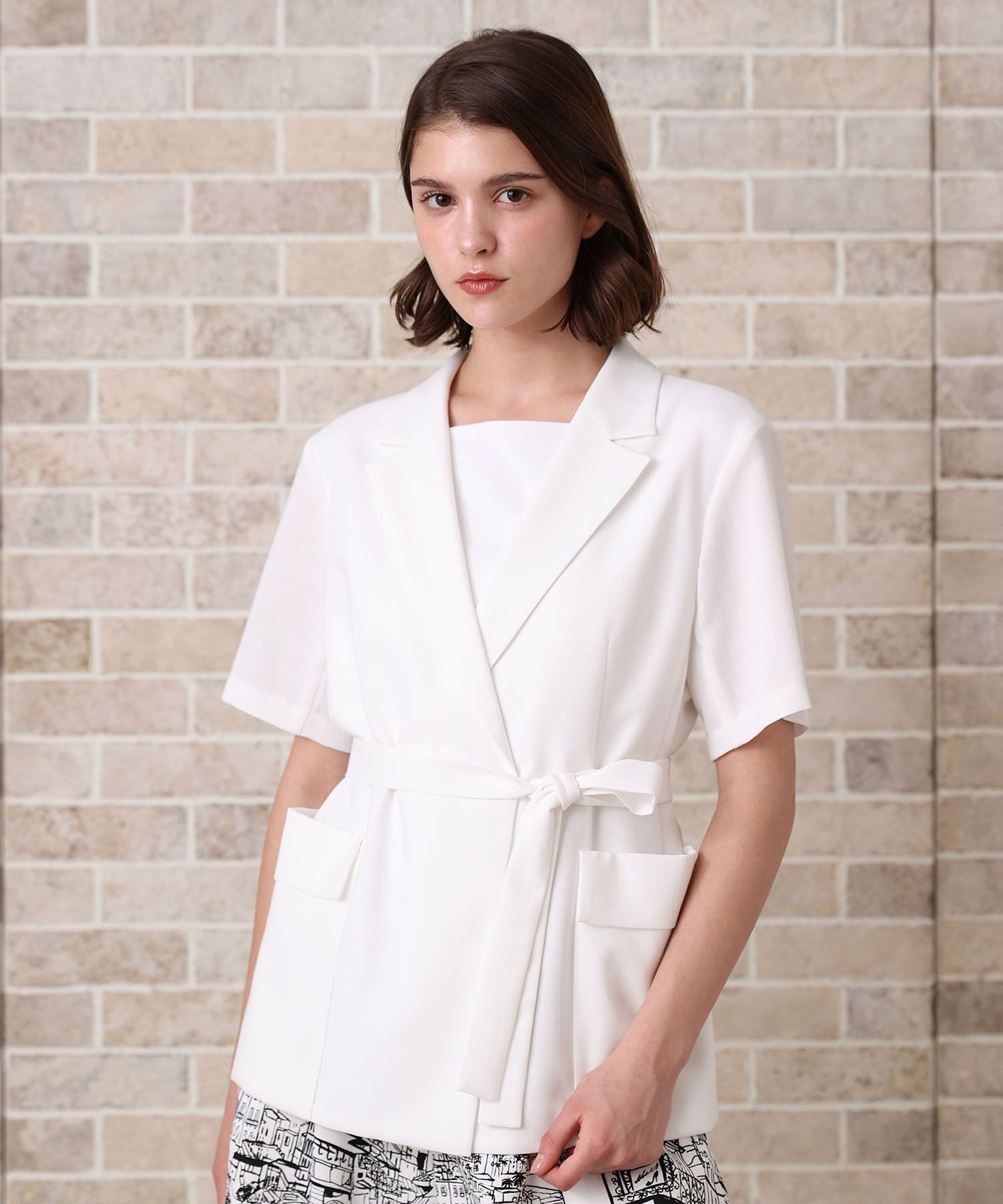 【アナイ/ANAYI】の【セットアップ対応商品】リネンライクビエラ半袖 ジャケット 人気、トレンドファッション・服の通販 founy(ファニー) 　ファッション　Fashion　レディースファッション　Fashion for Women　アウター　Coat / Outerwear Collection　レディースジャケット・軽アウター　Jackets　エレガント 上品　Elegant　カットジャガード　Cut Jacquard　カーディガン　Cardigan, Knitwear　コレクション　Collection, Seasonal Line　コンパクト　Compact, Small Size　ジャケット　Jacket, Outerwear　スパンコール　Sequins, Sequin Embellishment　スマート　Smart, Elegant　セットアップ　Set-Up, Coordinated Outfit　ドレス　Dress, One-Piece　プリント　Print, Printed Pattern　ポケット　Pocket, Pocket Detail　半袖　Short Sleeve, Half Sleeve　モダン　Modern, Contemporary　リネン　Linen, Linen Fabric　再入荷　Restock / Back in Stock　夏　Summer　 other-1|ID: prp329100004824587 ipo3291000000035088314