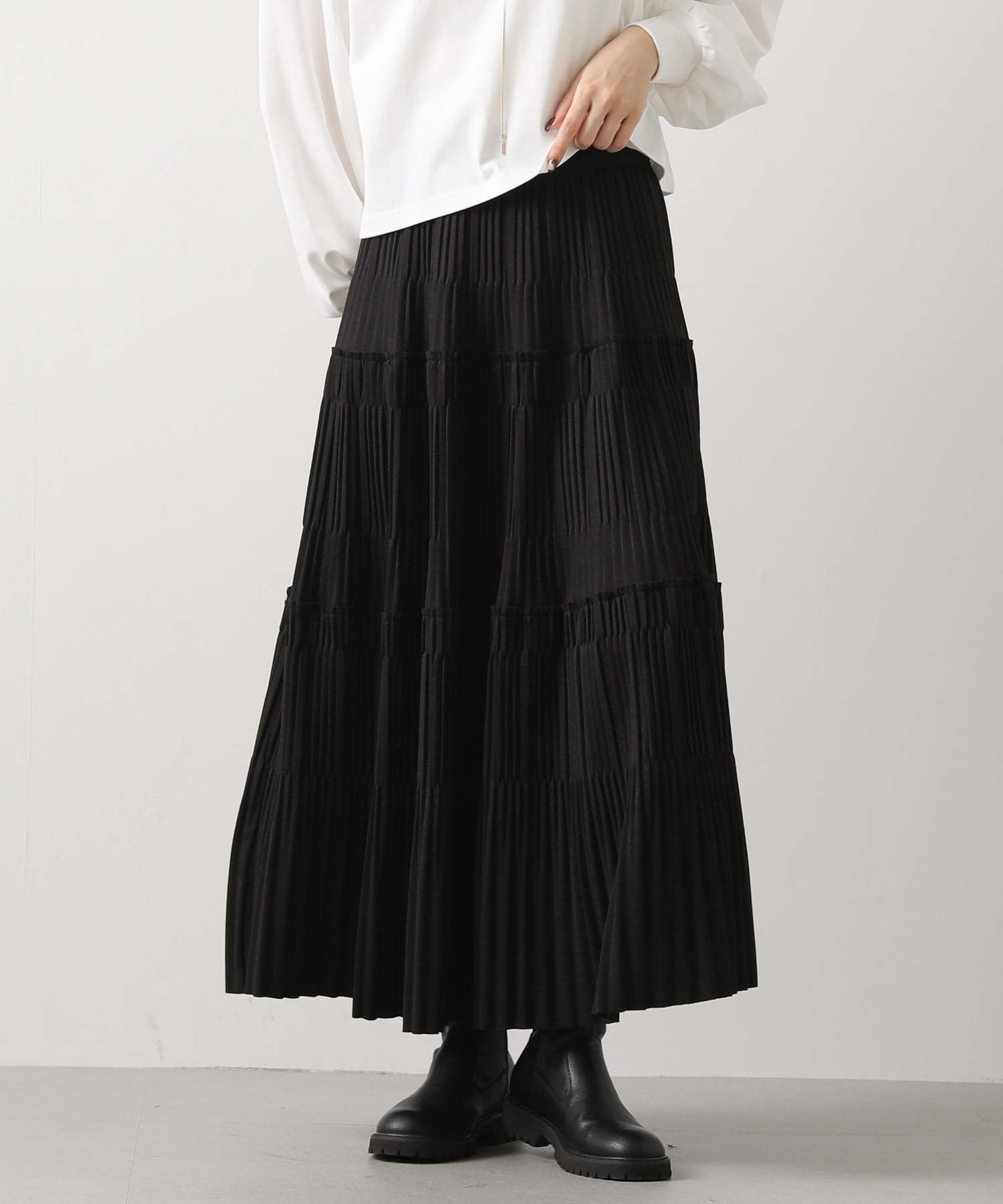 【グレディブリリアン/Gready Brilliant】のGready Brilliant/2_カットティアードプリーツ 人気、トレンドファッション・服の通販 founy(ファニー) 　ファッション　Fashion　レディースファッション　Fashion for Women　カットソー　Cut and Sewn Top　ティアードスカート　Tiered Skirt, Flounced Skirt　プリーツ　Pleats, Pleated　楽ちん　Easy Fit, Comfortable　 other-1|ID: prp329100004824588 ipo3291000000035088322