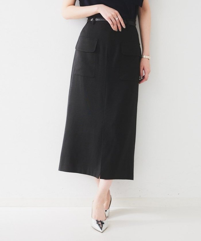 【アンタイトル/UNTITLED】の【きれいめ/前スリット】麻混カーゴスカート インテリア・キッズ・メンズ・レディースファッション・服の通販 founy(ファニー) https://founy.com/ ファッション Fashion レディースファッション Fashion for Women スカート Skirts おすすめ Recommended / Our Picks スマート Smart, Elegant スリット Slit, Slit Detail ポケット Pocket, Pocket Detail 夏 Summer |ID: prp329100004824589 ipo3291000000035088327