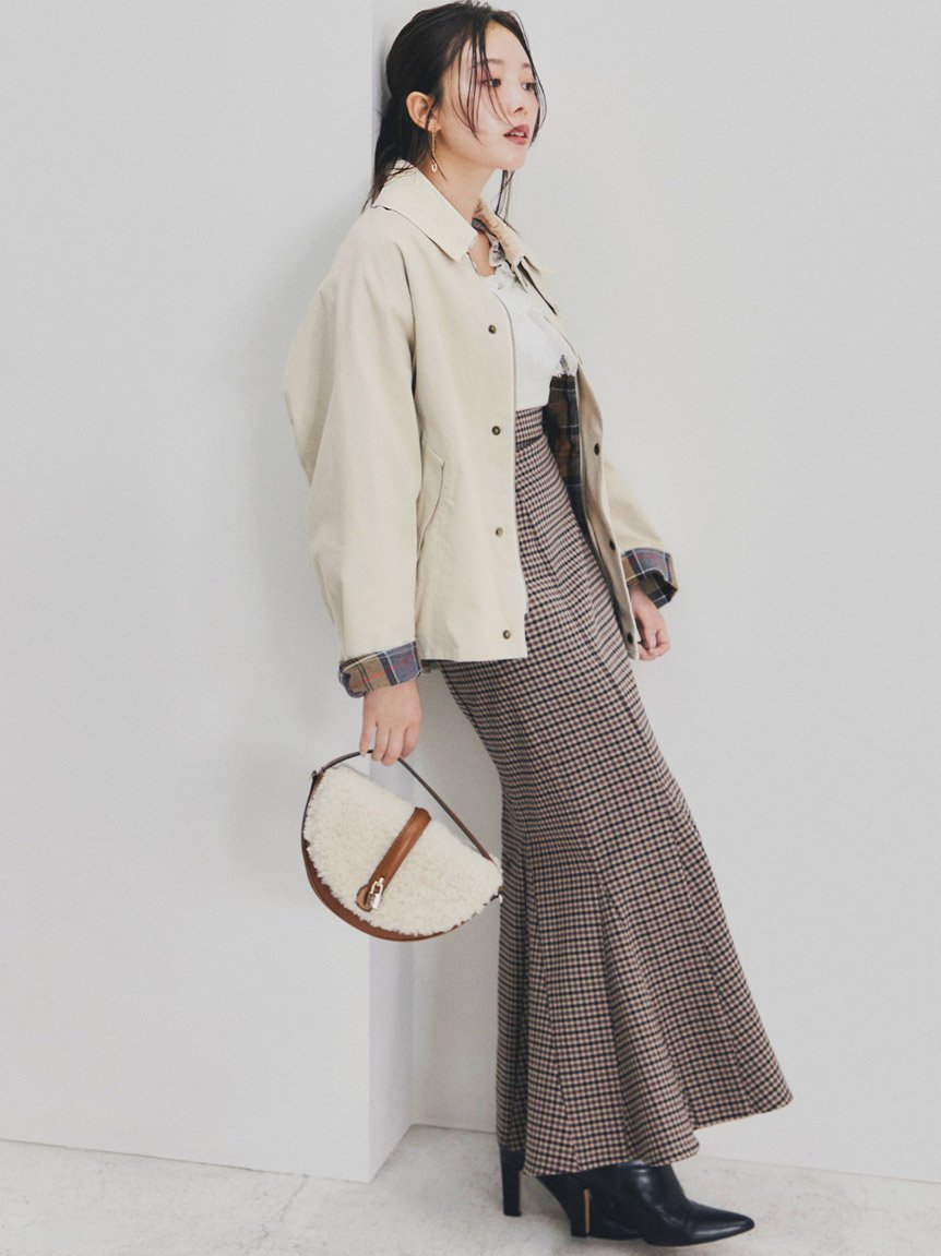 【スナイデル/SNIDEL】のハイウエストマーメイドスカート インテリア・キッズ・メンズ・レディースファッション・服の通販 founy(ファニー) 　ファッション　Fashion　レディースファッション　Fashion for Women　スカート　Skirts　エレガント 上品　Elegant　秋　Autumn　今季　This Season, Current Season　ストレート　Straight, Straight Cut　スマート　Smart, Elegant　スーツ　Suit, Formalwear　チェック　Check, Plaid, Tartan　人気　Popular, Best Seller　フェイクレザー　Faux Leather, PU Leather　マーメイド　Mermaid, Fishtail Silhouette　A/W・秋冬　Autumn/Winter　おすすめ　Recommended / Our Picks　CHECK[931]|ID: prp329100004824596 ipo3291000000035120453