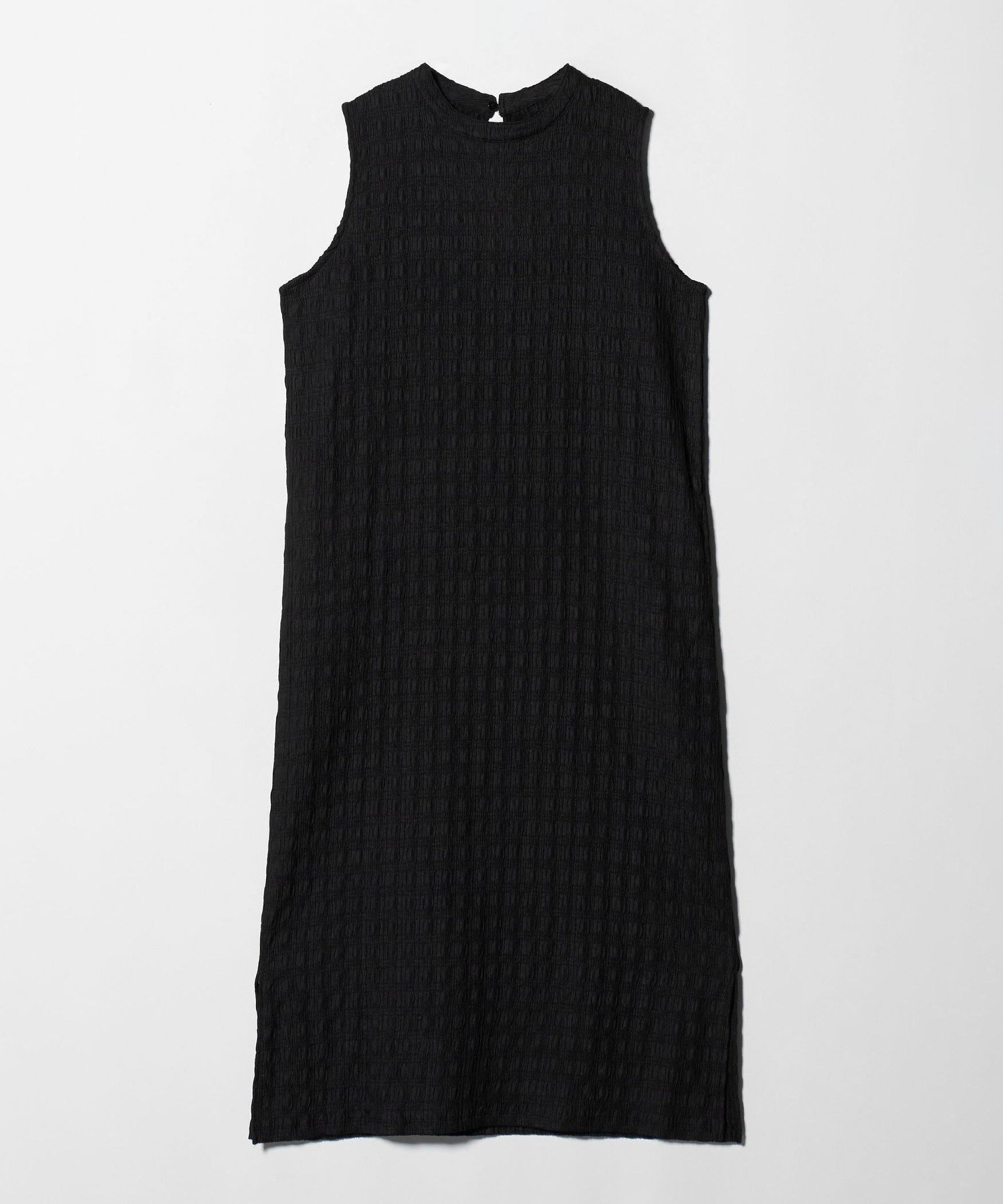 【ユナイテッドアローズ/UNITED ARROWS】のジャガード ノースリーブワンピース A DAY IN THE LIFE インテリア・キッズ・メンズ・レディースファッション・服の通販 founy(ファニー) 　ファッション　Fashion　レディースファッション　Fashion for Women　ワンピース　Dresses　アクセサリー　Fashion Accessories　アンダー　Underwear Essentials　サンダル　Sandals, Summer Shoes　シンプル　Simple, Minimal　ストレート　Straight, Straight Cut　ノースリーブ　Sleeveless, No-Sleeve　ペチコート　Petticoat, Underskirt　ポケット　Pocket, Pocket Detail　アウトレット　Outlet / Clearance　夏　Summer　BLACK|ID: prp329100004824618 ipo3291000000035088797
