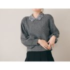 【ローズティアラ/Rose Tiara】のフラワーモチーフ襟付きニット 人気、トレンドファッション・服の通販 founy(ファニー) ファッション Fashion レディースファッション Fashion for Women トップス・カットソー Cut & Sew Tops ニット Knit Tops & Sweaters 花柄・フラワープリント・モチーフ Floral Prints & Motifs / Flower Pattern Tops オーガンジー Organza Fabric シアー Sheer, See-Through スタンダード Standard, Basic スパンコール Sequins, Sequin Embellishment スマート Smart, Elegant フェミニン Feminine, Girly フラワー Flower, Floral プリント Print, Printed Pattern ポケット Pocket, Pocket Detail モチーフ Motif, Design Theme thumbnail グレー|ID: prp329100004824619 ipo3291000000035088820