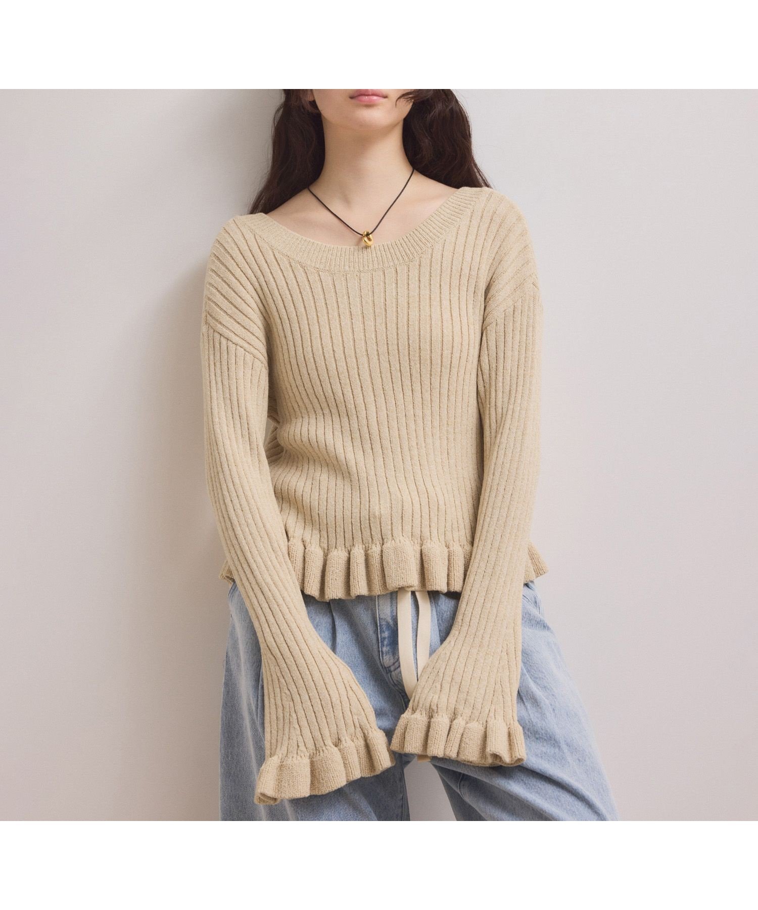 【アダム エ ロペ/ADAM ET ROPE'】の【WEB限定】2WAYフリルリブカーディガン インテリア・キッズ・メンズ・レディースファッション・服の通販 founy(ファニー) 　ファッション　Fashion　レディースファッション　Fashion for Women　トップス・カットソー　Cut & Sew Tops　カーディガン・羽織り　Layered Style Cardigans　アクリル　Acrylic Material　インナー　Innerwear　カットソー　Cut and Sewn Top　カーディガン　Cardigan, Knitwear　コンパクト　Compact, Small Size　タートル　Turtleneck, Turtle Collar　フェミニン　Feminine, Girly　フリル　Frill, Ruffle　フロント　Front, Front Design　ボトム　Bottoms, Lower Wear　ポケット　Pocket, Pocket Detail　ロング　Long, Long-Length　ワイド　Wide, Wide Fit　おすすめ　Recommended / Our Picks　2026年　2026　キナリ系(17)|ID: prp329100004824620 ipo3291000000035088836