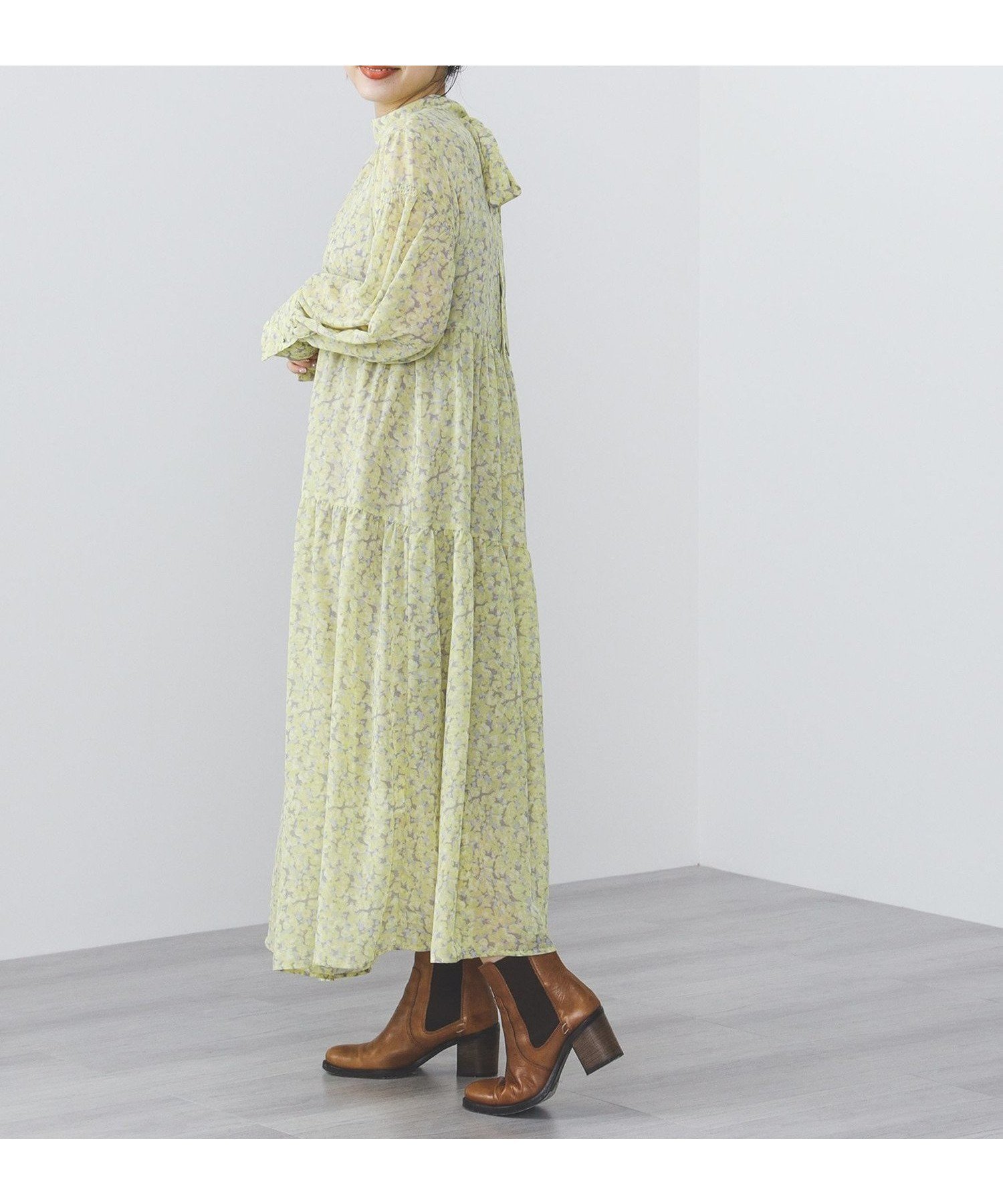 【ビームス ウイメン/BEAMS】のBEAMS HEART / 柄2WAY ワンピース 人気、トレンドファッション・服の通販 founy(ファニー) 　ファッション　Fashion　レディースファッション　Fashion for Women　ワンピース　Dresses　インナー　Innerwear　カラフル　Colorful Design　シフォン　Chiffon, Lightweight Fabric　スタンド　Stand Collar, Upright Stand　フレア　Flare, Flared　プリント　Print, Printed Pattern　ペチコート　Petticoat, Underskirt　 other-1|ID: prp329100004824629 ipo3291000000035089039