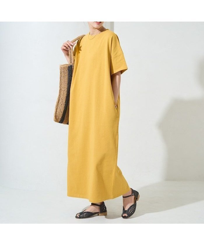 【フリークスストア/FREAK'S STORE】のUSAコットンビッグシルエットTシャツワンピース【限定展開】 25SS インテリア・キッズ・メンズ・レディースファッション・服の通販 founy(ファニー) 　ファッション　Fashion　レディースファッション　Fashion for Women　ワンピース　Dresses　シャツワンピース / 1枚で着映えコーデ　Shirt Dresses　アクセサリー　Fashion Accessories　イエロー　Yellow　インナー　Innerwear　今季　This Season, Current Season　シューズ　Shoes, Footwear　トレンド　Trend, Trending Now　定番　Standard, Basic Item　人気　Popular, Best Seller　バランス　Balance, Style Balance　フラット　Flat, Flat Shoes　ベーシック　Basic, Essential　ボックス　Boxy, Box Shape　ボーダー　Border, Stripe　ポケット　Pocket, Pocket Detail　リラックス　Relax, Relaxed Fit　S/S・春夏　SS, Spring/Summer, Warm Season　おすすめ　Recommended / Our Picks　夏　Summer　2025年　2025　2025春夏・S/S　Spring/Summer 2025 SS25　イエロー|ID: prp329100004824635 ipo3291000000035089127