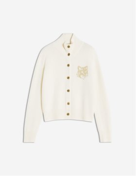 【メゾン キツネ/MAISON KITSUNE】のMaison Kitsune/FOX HEAD INTARSIA MERINO HIGH NECK CARDIGAN 人気、トレンドファッション・服の通販 founy(ファニー) ファッション Fashion レディースファッション Fashion for Women トップス・カットソー Cut & Sew Tops カーディガン・羽織り Layered Style Cardigans 冬 Winter / This Winter カーディガン Cardigan, Knitwear フィット Fit, Slim Fit フォックス Fox, Fox Fur フレンチ French, French Style レギュラー Regular, Standard Fit エレガント 上品 Elegant 無地 Plain, Solid Color A/W・秋冬 Autumn/Winter 長袖 Long Sleeve, Full Sleeve |ID:prp329100004824638