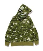 【ア ベイシング エイプ/A BATHING APE】のMULTI PIXEL CAMO SHARK REGULAR FIT FULL ZIP HOODIE 人気、トレンドファッション・服の通販 founy(ファニー) ファッション Fashion レディースファッション Fashion for Women グラフィック Graphic, Graphic Design モチーフ Motif, Design Theme thumbnail GREEN|ID: prp329100004824640 ipo3291000000035089209