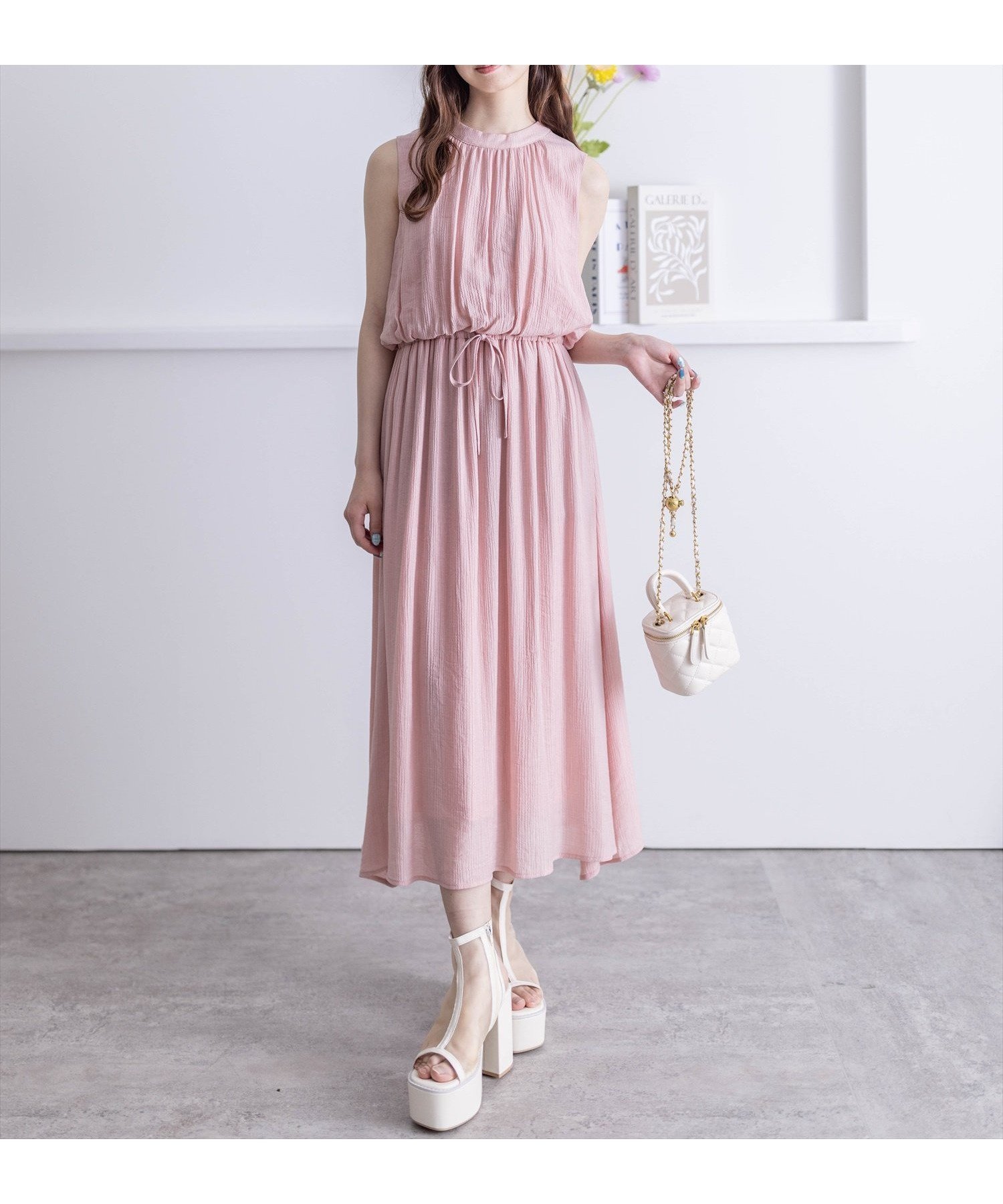 【クリア/clear】の【スタイルアップ】ウエスト切替ノースリーブワンピース インテリア・キッズ・メンズ・レディースファッション・服の通販 founy(ファニー) 　ファッション　Fashion　レディースファッション　Fashion for Women　ワンピース　Dresses　カーディガン　Cardigan, Knitwear　ノースリーブ　Sleeveless, No-Sleeve　リボン　Ribbon, Bow　エレガント 上品　Elegant　切替　Switching, Contrast Panel　夏　Summer　PK|ID: prp329100004824642 ipo3291000000035089241