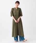 【アフタヌーンティー リビング/Afternoon Tea LIVING】のインド綿ボイル切替ワンピース 人気、トレンドファッション・服の通販 founy(ファニー) ファッション Fashion レディースファッション Fashion for Women ワンピース Dresses インド Indian Textile キャミソール Camisole, Spaghetti Strap Top ギャザー Gathered, Ruffled シアー Sheer, See-Through シンプル Simple, Minimal スキッパー Skipper, Open Collar ネップ Nepp, Slub Yarn ペチコート Petticoat, Underskirt 切替 Switching, Contrast Panel 軽量 Lightweight, Ultra Light thumbnail カーキ|ID: prp329100004824656 ipo3291000000035089532