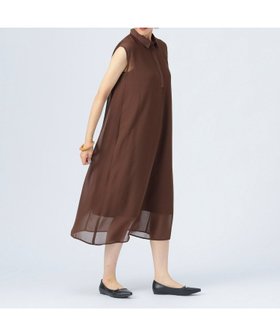 【ビームス ハート/BEAMS HEART】の襟付き シアー ミニマル ワンピース 人気、トレンドファッション・服の通販 founy(ファニー) ファッション Fashion レディースファッション Fashion for Women ワンピース Dresses インナー Innerwear カットソー Cut and Sewn Top サンダル Sandals, Summer Shoes シアー Sheer, See-Through ロング Long, Long-Length エレガント 上品 Elegant |ID:prp329100004824661