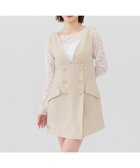 【レディアゼル/REDYAZEL】の【セットアップ可能】ダブルボタンミニジャンパースカート オフ|ID: prp329100004824675 ipo3291000000035089753