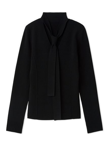 【フレイ アイディー/FRAY I.D】のボウタイVネックニットトップス インテリア・キッズ・メンズ・レディースファッション・服の通販 founy(ファニー) 　ファッション　Fashion　レディースファッション　Fashion for Women　トップス・カットソー　Cut & Sew Tops　ニット　Knit Tops & Sweaters　Vネックトップス　V-Neck Tops / V-Cut Neckline Shirts　エレガント 上品　Elegant　コンパクト　Compact, Small Size　ジャケット　Jacket, Outerwear　ストレッチ　Stretch, Stretchy Fabric　スマート　Smart, Elegant　デコルテ　Décolleté, Neckline　定番　Standard, Basic Item　フィット　Fit, Slim Fit　リュクス　Luxury, Elegant, High-End, Chic　おすすめ　Recommended / Our Picks　BLK[009]|ID: prp329100004824684 ipo3291000000035090059