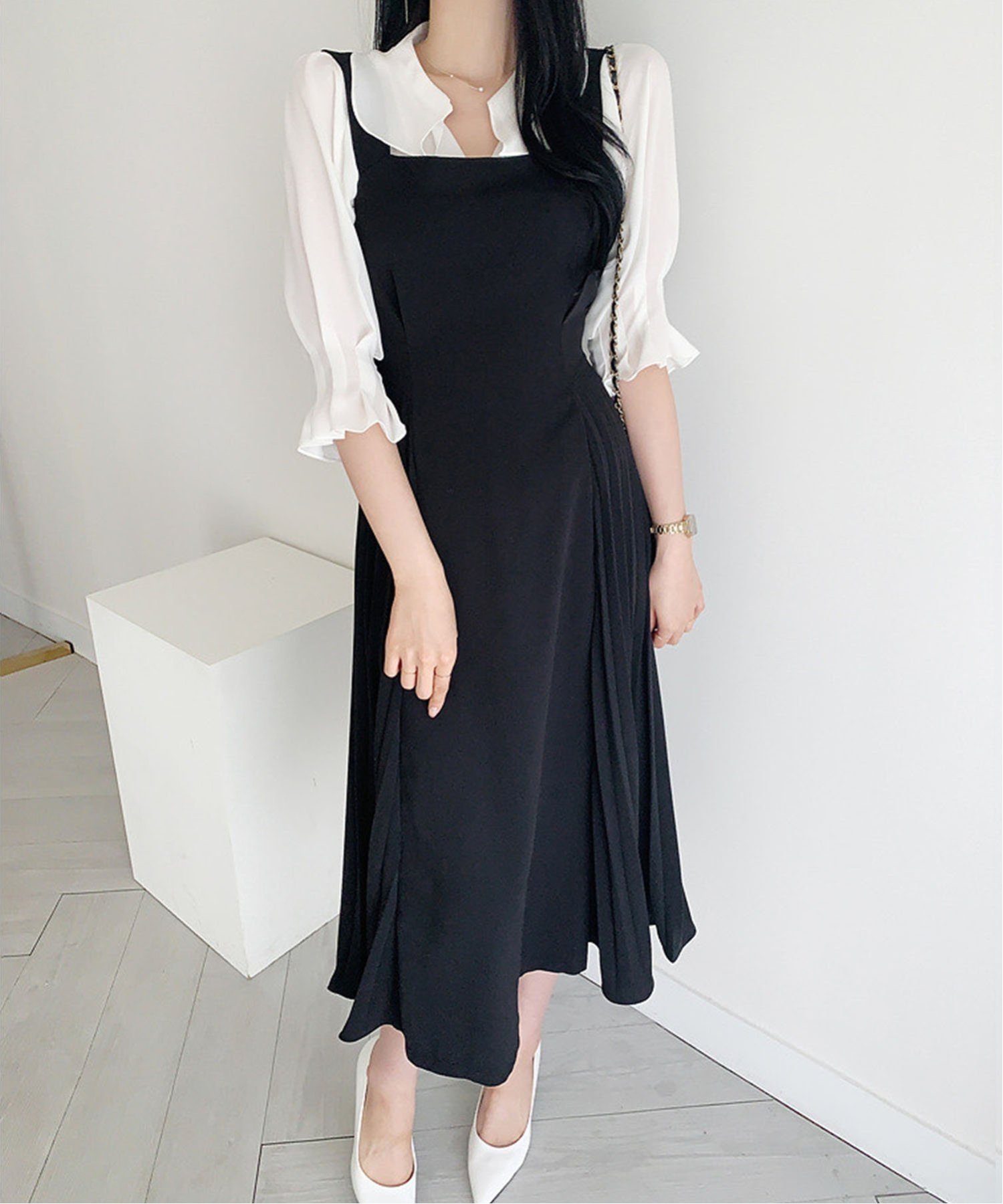 【アミュレット/Amulet】の【Dewlily】サロペットプリーツロングワンピース 人気、トレンドファッション・服の通販 founy(ファニー) 　ファッション　Fashion　レディースファッション　Fashion for Women　ワンピース　Dresses　サロペット&オールインワン　Dungarees & Jumpsuit Styles　インナー　Innerwear　プリーツ　Pleats, Pleated　 other-1|ID: prp329100004824685 ipo3291000000035090058