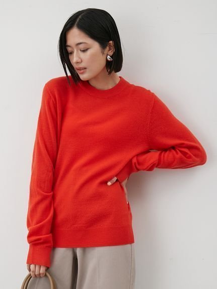 【ミラオーウェン/Mila Owen】のウール100%ベーシッククルーネックニット インテリア・キッズ・メンズ・レディースファッション・服の通販 founy(ファニー) 　ファッション　Fashion　レディースファッション　Fashion for Women　トップス・カットソー　Cut & Sew Tops　ニット　Knit Tops & Sweaters　秋　Autumn　シンプル　Simple, Minimal　ジャケット　Jacket, Outerwear　スタイリッシュ　Stylish, Fashionable　スマート　Smart, Elegant　定番　Standard, Basic Item　ボトム　Bottoms, Lower Wear　おすすめ　Recommended / Our Picks　エレガント 上品　Elegant　RED[046]|ID: prp329100004824698 ipo3291000000035090318