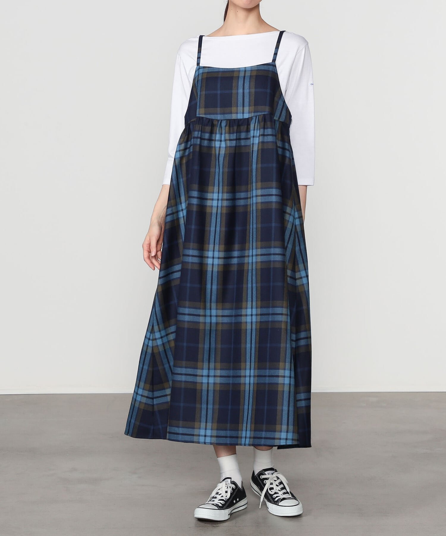 【ビショップ/Bshop】のウーステッドウール キャミソールワンピース WOMEN インテリア・キッズ・メンズ・レディースファッション・服の通販 founy(ファニー) 　ファッション　Fashion　レディースファッション　Fashion for Women　ワンピース　Dresses　キャミソール　Camisole, Spaghetti Strap Top　キルト　Quilt, Quilted Fabric　クラシカル　Classical, Vintage-Inspired　軽量　Lightweight, Ultra Light　シルク　Silk, 100% Silk　チェック　Check, Plaid, Tartan　ループ　Loop, Loop Knit　ロング　Long, Long-Length　おすすめ　Recommended / Our Picks　NAVY系2|ID: prp329100004824706 ipo3291000000035112967
