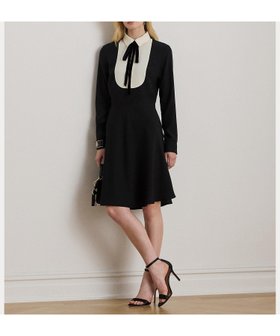 【ラルフローレン/RALPH LAUREN】 ツートーン ジョーゼット タイネック ドレス人気、トレンドファッション・服の通販 founy(ファニー) ファッション Fashion レディースファッション Fashion for Women ワンピース Dresses フォーマル・パーティードレス・結婚式用ドレス Elegant & Casual Dresses カフス Cuff Design クラシック Classic, Timeless Style ジョーゼット Georgette, Semi-Sheer Fabric ダブル Double, Double-Breasted ドレス Dress, One-Piece フィット Fit, Slim Fit フェイス Face, Facial Design フレア Flare, Flared ベルベット Velvet, Velvety メタル Metal, Metal Parts 長袖 Long Sleeve, Full Sleeve |ID:prp329100004824718