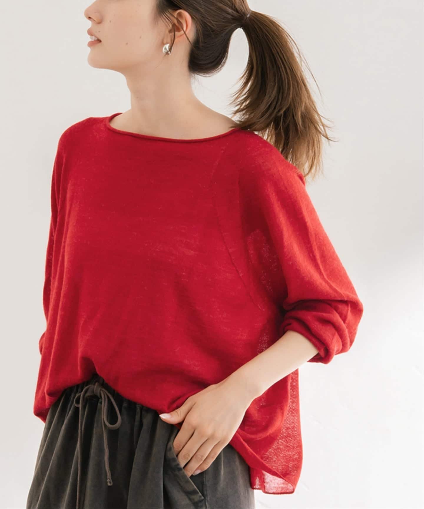 【フレームワーク/FRAMeWORK】の≪手洗い可≫ウォッシャブルアルパカミックスナイロンポンチョニット インテリア・キッズ・メンズ・レディースファッション・服の通販 founy(ファニー) 　ファッション　Fashion　レディースファッション　Fashion for Women　アウター　Coat / Outerwear Collection　ポンチョ・ケープコート　Ponchos & Capes　トップス・カットソー　Cut & Sew Tops　ニット　Knit Tops & Sweaters　ウォッシャブル　Machine Washable　レッド|ID: prp329100004824752 ipo3291000000035090946