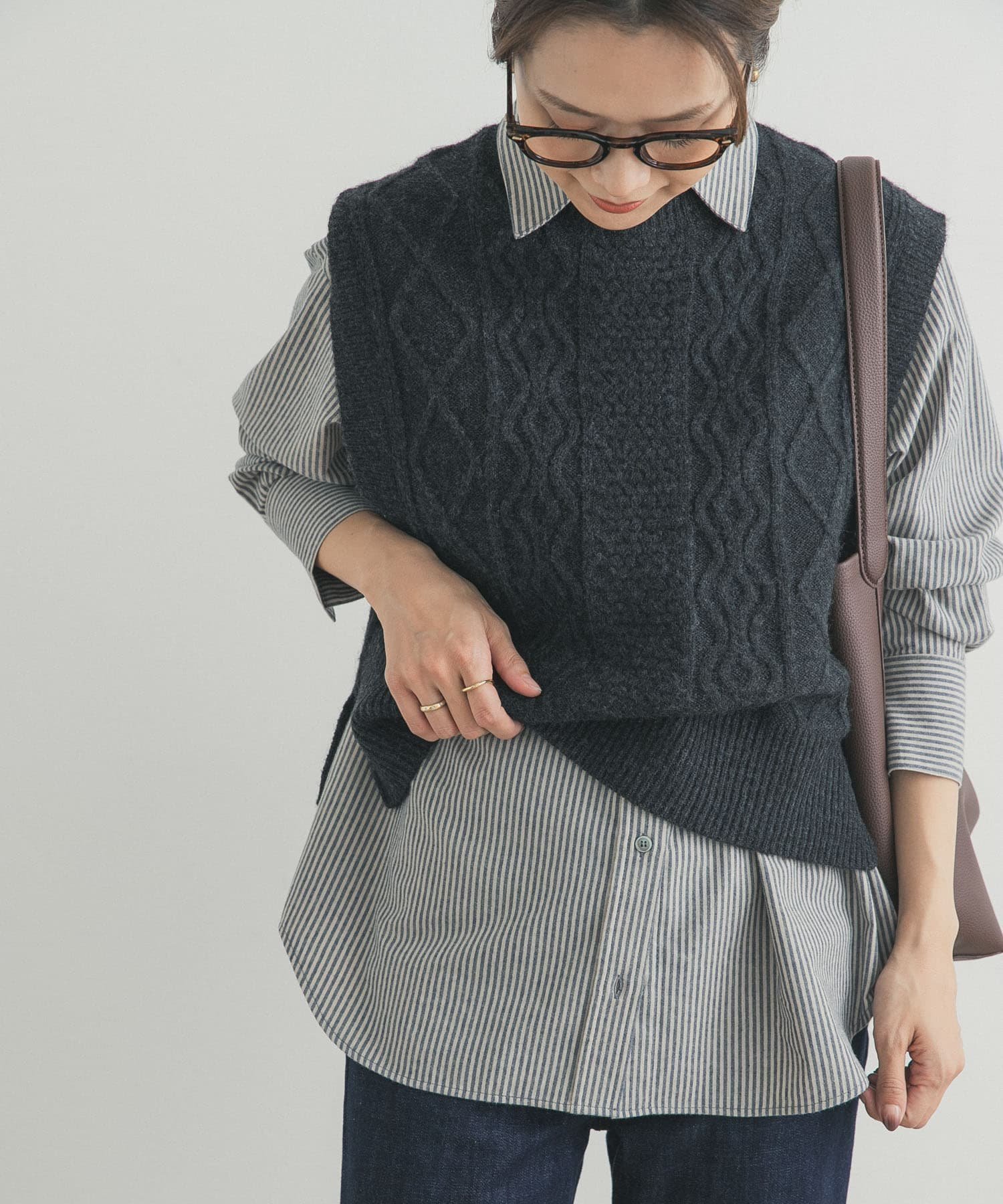 【アーバンリサーチ ドアーズ/URBAN RESEARCH DOORS】の起毛レギュラーカラーシャツ インテリア・キッズ・メンズ・レディースファッション・服の通販 founy(ファニー) 　ファッション　Fashion　レディースファッション　Fashion for Women　トップス・カットソー　Cut & Sew Tops　シャツ・ブラウス・オフィスカジュアル　Elegant Blouses & Button-Ups　2025年　2025　2025-2026秋冬・A/W　Autumn/Winter 2025–26 AW25–26　冬　Winter / This Winter　インナー　Innerwear　シンプル　Simple, Minimal　ストライプ　Stripe, Striped Pattern　タートルネック　Turtleneck, High Neck　無地　Plain, Solid Color　A/W・秋冬　Autumn/Winter　ネイビー|ID: prp329100004824757 ipo3291000000035090988