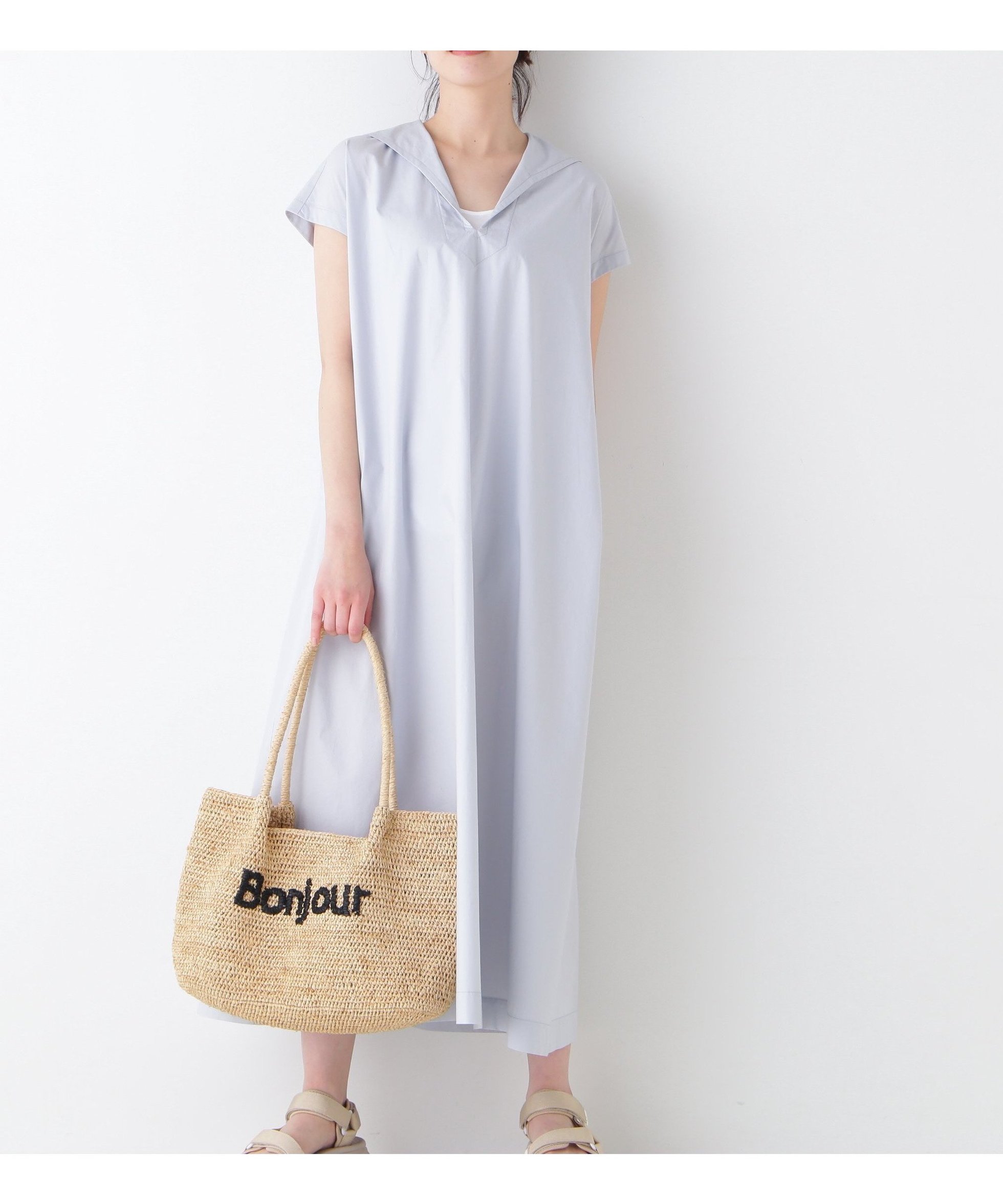 【ヒューマンウーマン/HUMAN WOMAN】のタイプライター天日干しワッシャーワンピース 人気、トレンドファッション・服の通販 founy(ファニー) 　ファッション　Fashion　レディースファッション　Fashion for Women　ワンピース　Dresses　おすすめ　Recommended / Our Picks　サマー　Summer, Summer Style　サンダル　Sandals, Summer Shoes　スニーカー　Sneakers, Trainers　スリーブ　Sleeve, Long Sleeve / Short Sleeve　タイプライター　Typewriter Fabric, Crisp Cotton　フレンチ　French, French Style　ワッシャー　Washer, Crinkled Finish　 other-1|ID: prp329100004824764 ipo3291000000035091095