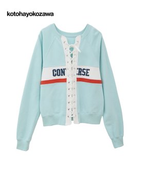 【コンバーストウキョウ/CONVERSE TOKYO】の【kotohayokozawa】LACE-UP LOGO PULLOVER 人気、トレンドファッション・服の通販 founy(ファニー) ファッション Fashion レディースファッション Fashion for Women トップス・カットソー Cut & Sew Tops カジュアルプルオーバー・ニットトップス Pullovers & Knit Tops / Casual Pullovers インナー Innerwear カーディガン Cardigan, Knitwear コレクション Collection, Seasonal Line スウェット / スエット Sweatshirt, Sweatwear フロント Front, Front Design ボトム Bottoms, Lower Wear レース Lace, Lace Fabric おすすめ Recommended / Our Picks |ID:prp329100004824768