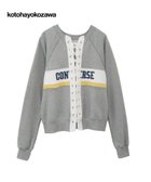 【コンバーストウキョウ/CONVERSE TOKYO】の【kotohayokozawa】LACE-UP LOGO PULLOVER 人気、トレンドファッション・服の通販 founy(ファニー) ファッション Fashion レディースファッション Fashion for Women トップス・カットソー Cut & Sew Tops カジュアルプルオーバー・ニットトップス Pullovers & Knit Tops / Casual Pullovers インナー Innerwear カーディガン Cardigan, Knitwear コレクション Collection, Seasonal Line スウェット / スエット Sweatshirt, Sweatwear フロント Front, Front Design ボトム Bottoms, Lower Wear レース Lace, Lace Fabric おすすめ Recommended / Our Picks thumbnail グレー|ID: prp329100004824768 ipo3291000000035091149