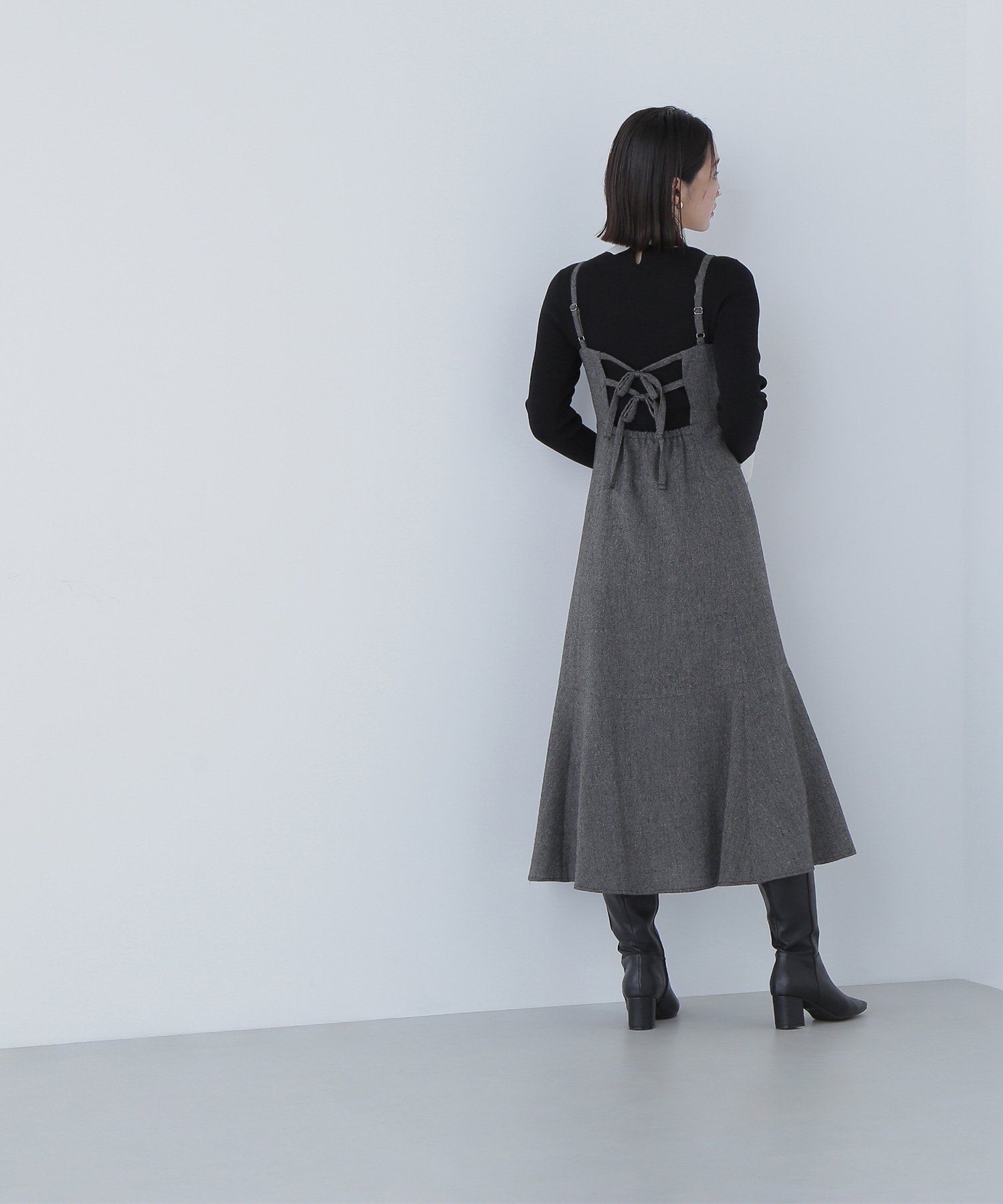 【ナチュラル ビューティー ベーシック/NATURAL BEAUTY BASIC】のバックリボンジャンスカ 人気、トレンドファッション・服の通販 founy(ファニー) ファッション Fashion レディースファッション Fashion for Women マーメイド Mermaid, Fishtail Silhouette 冬 Winter / This Winter other-1|ID: prp329100004824774 ipo3291000000035091238