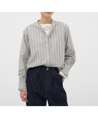 【マーガレットハウエル/MARGARET HOWELL】のPYJAMA STRIPE COTTON SHIRT 人気、トレンドファッション・服の通販 founy(ファニー) ファッション Fashion レディースファッション Fashion for Women トップス・カットソー Cut & Sew Tops シャツ・ブラウス・オフィスカジュアル Elegant Blouses & Button-Ups シンプル Simple, Minimal ストライプ Stripe, Striped Pattern ポケット Pocket, Pocket Detail thumbnail GREY|ID: prp329100004824779 ipo3291000000035091344