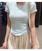 【ミニミニストア/miniministore】のサイドギャザーtシャツ 半袖トップス夏服 人気、トレンドファッション・服の通販 founy(ファニー) ファッション Fashion レディースファッション Fashion for Women トップス・カットソー Cut & Sew Tops シャツ・ブラウス・オフィスカジュアル Elegant Blouses & Button-Ups ロングTシャツ・Tシャツ Longline T-Shirts & Tees カットソー Cut and Sewn Top カーゴパンツ Cargo Pants, Utility Pants ギャザー Gathered, Ruffled シンプル Simple, Minimal 半袖 Short Sleeve, Half Sleeve 無地 Plain, Solid Color ラウンド Round, Round Neck 夏 Summer thumbnail ライトブルー|ID: prp329100004824804 ipo3291000000035091695