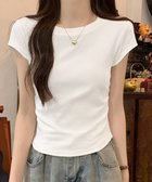 【ミニミニストア/miniministore】のサイドギャザーtシャツ 半袖トップス夏服 人気、トレンドファッション・服の通販 founy(ファニー) ファッション Fashion レディースファッション Fashion for Women トップス・カットソー Cut & Sew Tops シャツ・ブラウス・オフィスカジュアル Elegant Blouses & Button-Ups ロングTシャツ・Tシャツ Longline T-Shirts & Tees カットソー Cut and Sewn Top カーゴパンツ Cargo Pants, Utility Pants ギャザー Gathered, Ruffled シンプル Simple, Minimal 半袖 Short Sleeve, Half Sleeve 無地 Plain, Solid Color ラウンド Round, Round Neck 夏 Summer thumbnail ホワイト|ID: prp329100004824804 ipo3291000000035091698