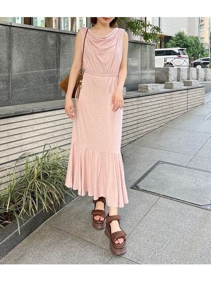 【スナイデル/SNIDEL】の【WEB限定カラーあり】ドレープネックカットワンピース インテリア・キッズ・メンズ・レディースファッション・服の通販 founy(ファニー) 　ファッション　Fashion　レディースファッション　Fashion for Women　ワンピース　Dresses　カットソー　Cut and Sewn Top　ストレート　Straight, Straight Cut　スマート　Smart, Elegant　トレンド　Trend, Trending Now　フィット　Fit, Slim Fit　リゾート　Resort, Vacation Style　リボン　Ribbon, Bow　おすすめ　Recommended / Our Picks　夏　Summer　旅行　Travel　LPNK[061]|ID: prp329100004824811 ipo3291000000035091839