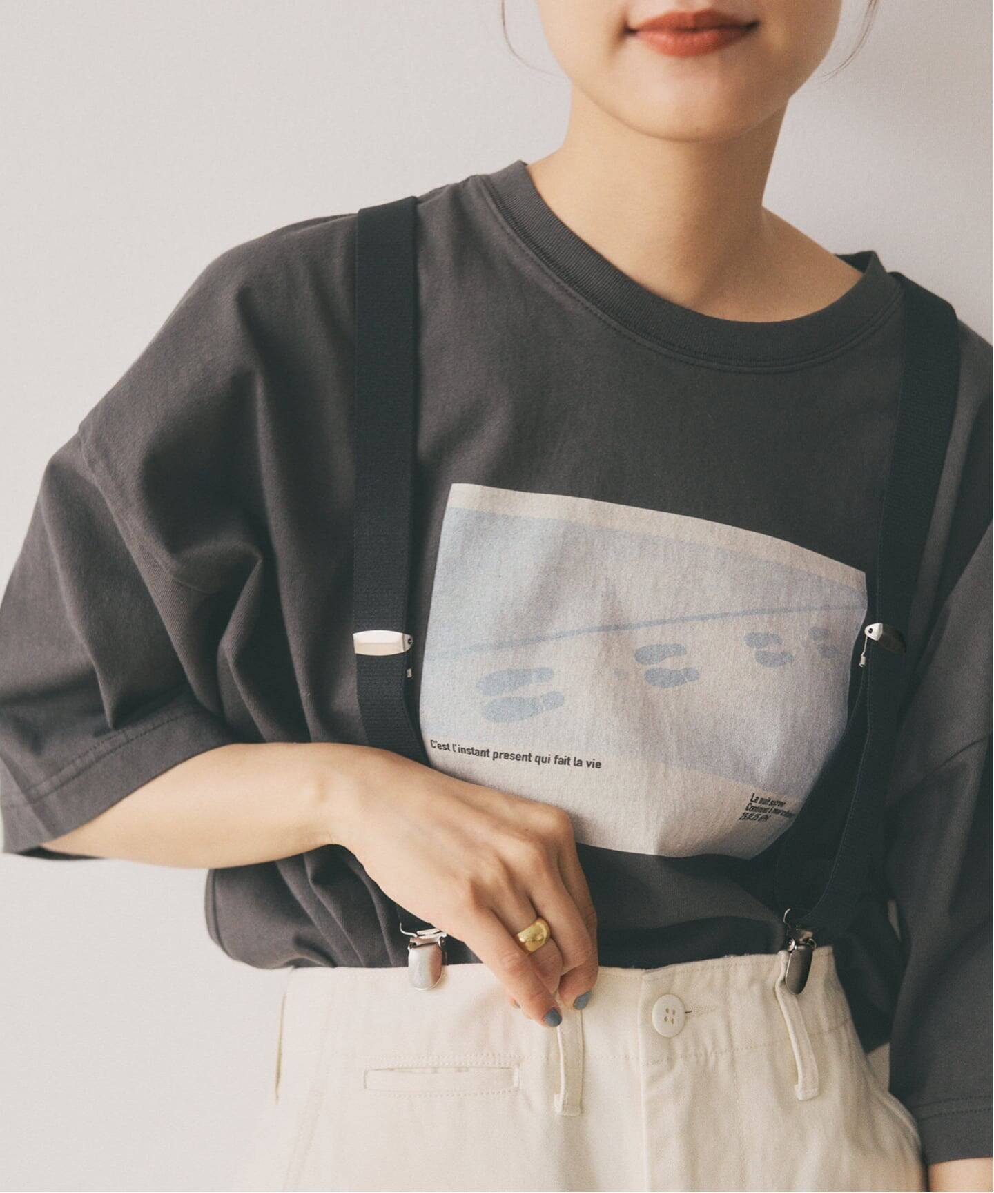 【スピック&スパン/Spick & Span】の《追加》【PAY・DAY * ABEMORI】 PHOTO TEE BIG RE インテリア・キッズ・メンズ・レディースファッション・服の通販 founy(ファニー) 　ファッション　Fashion　レディースファッション　Fashion for Women　オレンジ　Orange　カメラ　Camera Accessories　グラフィック　Graphic, Graphic Design　シンプル　Simple, Minimal　スーツ　Suit, Formalwear　プリント　Print, Printed Pattern　ルーズ　Loose, Oversized　ワーク　Workwear, Utility Style　ブラック A|ID: prp329100004824827 ipo3291000000035092034