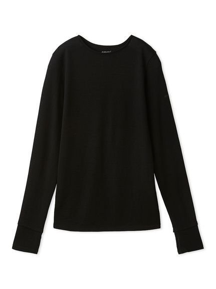 【エミ/emmi】のMt.Breath WoolRクルーネックトップス インテリア・キッズ・メンズ・レディースファッション・服の通販 founy(ファニー) 　ファッション　Fashion　レディースファッション　Fashion for Women　トップス・カットソー　Cut & Sew Tops　なめらか　Smooth, Silky Texture　アウトドア　Outdoor Clothing　インナー　Innerwear　シンプル　Simple, Minimal　スタイリッシュ　Stylish, Fashionable　スマート　Smart, Elegant　BLK[009]|ID: prp329100004824828 ipo3291000000035092041