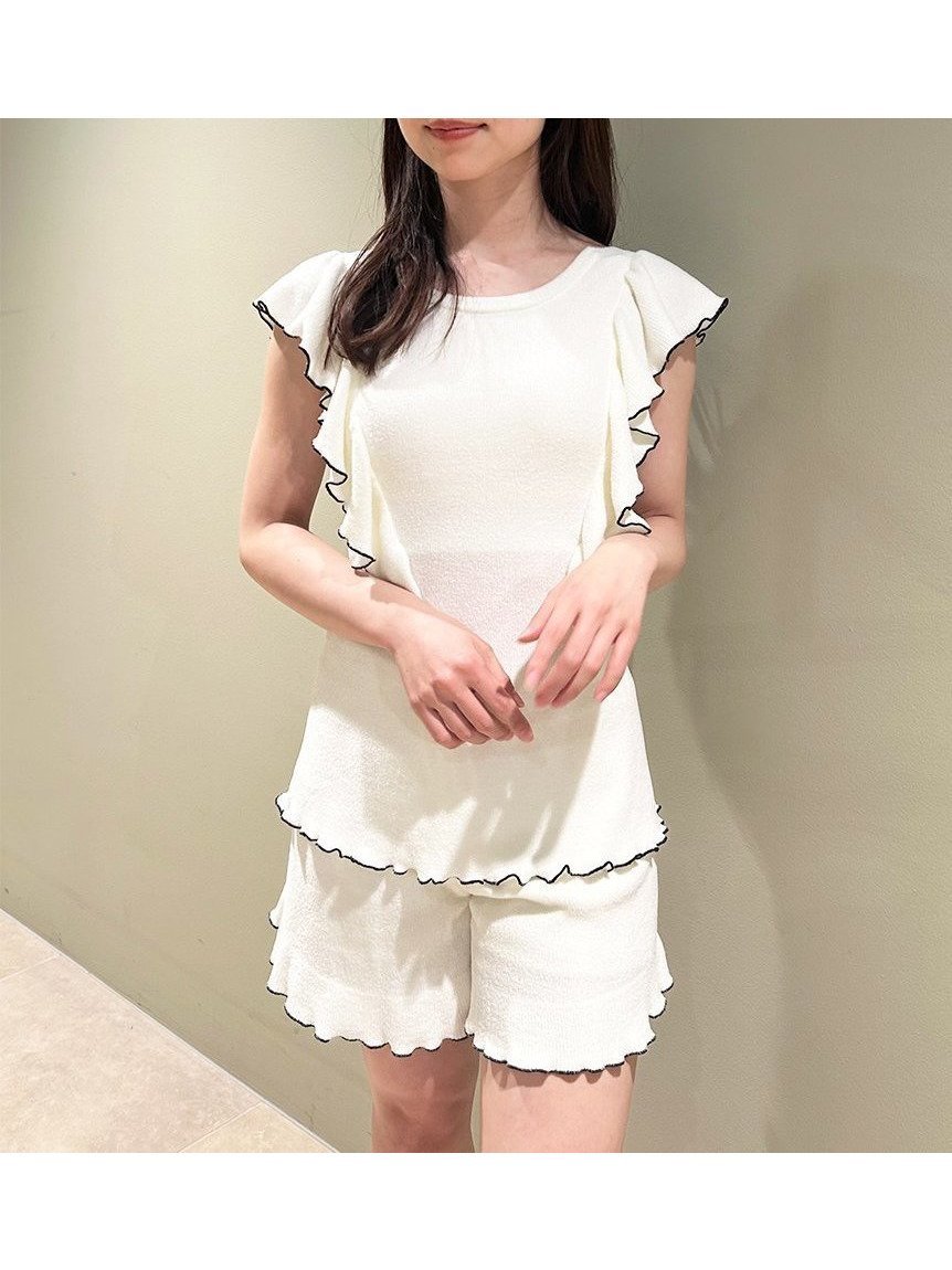 【スナイデル ホーム/SNIDEL HOME】のフリルニットセットアップ インテリア・キッズ・メンズ・レディースファッション・服の通販 founy(ファニー) 　ファッション　Fashion　レディースファッション　Fashion for Women　トップス・カットソー　Cut & Sew Tops　ニット　Knit Tops & Sweaters　ショート　Short, Short Length　シンプル　Simple, Minimal　スマート　Smart, Elegant　セットアップ　Set-Up, Coordinated Outfit　フリル　Frill, Ruffle　人気　Popular, Best Seller　定番　Standard, Basic Item　IVR[003]|ID: prp329100004824839 ipo3291000000035092230