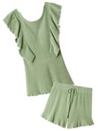 【スナイデル ホーム/SNIDEL HOME】のフリルニットセットアップ 人気、トレンドファッション・服の通販 founy(ファニー) ファッション Fashion レディースファッション Fashion for Women トップス・カットソー Cut & Sew Tops ニット Knit Tops & Sweaters ショート Short, Short Length シンプル Simple, Minimal スマート Smart, Elegant セットアップ Set-Up, Coordinated Outfit フリル Frill, Ruffle 人気 Popular, Best Seller 定番 Standard, Basic Item thumbnail GRN[024]|ID: prp329100004824839 ipo3291000000035092232