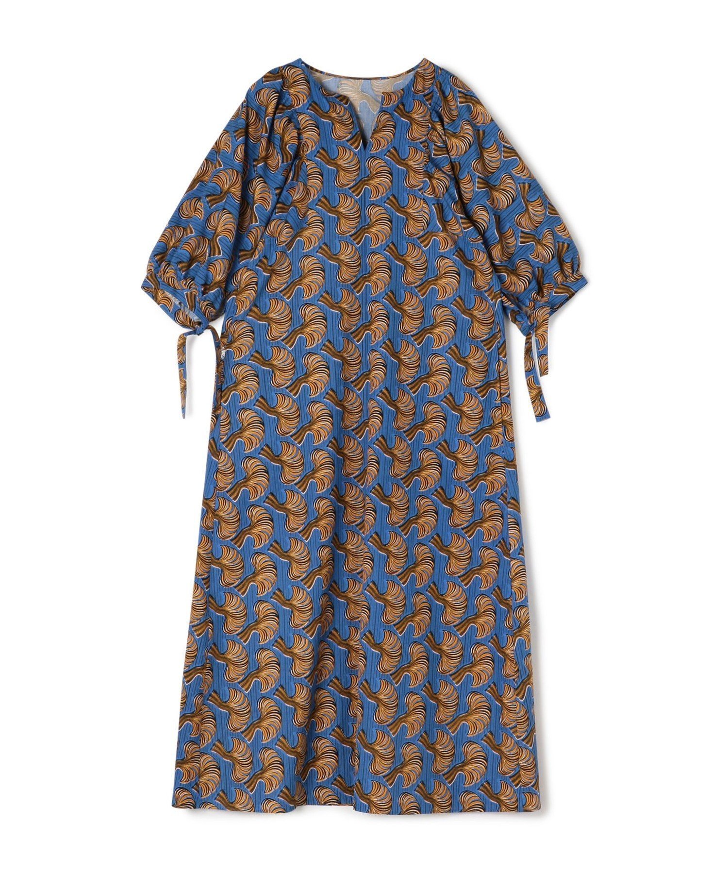 【トゥモローランド/TOMORROWLAND】のアフリカンプリント キーネックワンピース インテリア・キッズ・メンズ・レディースファッション・服の通販 founy(ファニー) ファッション Fashion レディースファッション Fashion for Women ワンピース Dresses おすすめ Recommended / Our Picks ギャザー Gathered, Ruffled サンダル Sandals, Summer Shoes シューズ Shoes, Footwear バランス Balance, Style Balance フラット Flat, Flat Shoes フレア Flare, Flared プリント Print, Printed Pattern ミックス Mix, Mixed Style リゾート Resort, Vacation Style 64 ブルー系|ID: prp329100004824844 ipo3291000000035092300