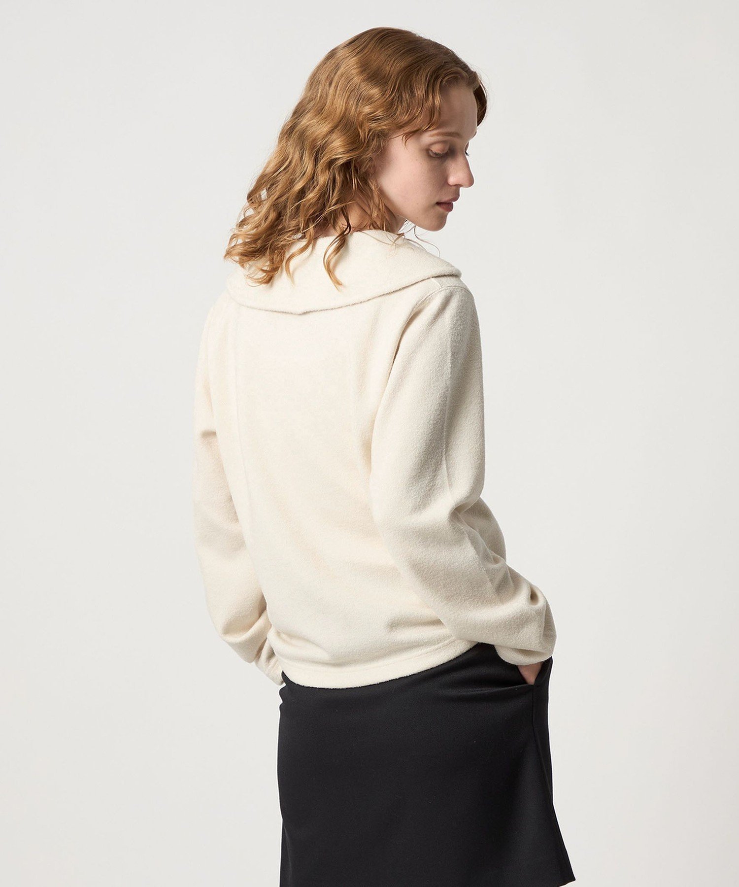 【ビューティ&ユース ユナイテッドアローズ/BEAUTY&YOUTH / UNITED ARROWS】のSteven Alan ブークレー ダンボール プルオーバー インテリア・キッズ・メンズ・レディースファッション・服の通販 founy(ファニー) ファッション Fashion レディースファッション Fashion for Women トップス・カットソー Cut & Sew Tops カジュアルプルオーバー・ニットトップス Pullovers & Knit Tops / Casual Pullovers カットソー Cut and Sewn Top スキッパー Skipper, Open Collar タートル Turtleneck, Turtle Collar フロント Front, Front Design エレガント 上品 Elegant OFF WHITE|ID: prp329100004824845 ipo3291000000035092320