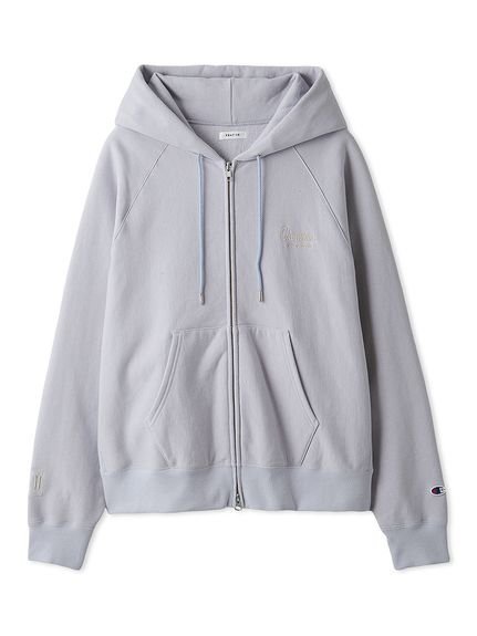 【フレイ アイディー/FRAY I.D】のChampion】フルジップパーカ インテリア・キッズ・メンズ・レディースファッション・服の通販 founy(ファニー) 　ファッション　Fashion　レディースファッション　Fashion for Women　トップス・カットソー　Cut & Sew Tops　レディースパーカー・カジュアルフーディー　Casual Hoodies & Sweatshirts　春　Spring　秋　Autumn　シルバー　Silver, Metallic Silver　シンプル　Simple, Minimal　スマート　Smart, Elegant　スリーブ　Sleeve, Long Sleeve / Short Sleeve　パッチ　Patch, Appliqué　フロント　Front, Front Design　ベーシック　Basic, Essential　ルーズ　Loose, Oversized　S/S・春夏　SS, Spring/Summer, Warm Season　おすすめ　Recommended / Our Picks　夏　Summer　LBLU[081]|ID: prp329100004824846 ipo3291000000035092328