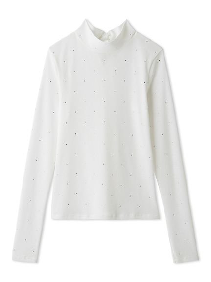 【リリーブラウン/Lily Brown】のボウタイシアートップス 人気、トレンドファッション・服の通販 founy(ファニー) 　ファッション　Fashion　レディースファッション　Fashion for Women　トップス・カットソー　Cut & Sew Tops　インナー　Innerwear　シアー　Sheer, See-Through　スウェット / スエット　Sweatshirt, Sweatwear　ストレッチ　Stretch, Stretchy Fabric　スマート　Smart, Elegant　チェック　Check, Plaid, Tartan　ビジュー　Bijou, Jewel-like Accent　フィット　Fit, Slim Fit　 other-1|ID: prp329100004824865 ipo3291000000035092568