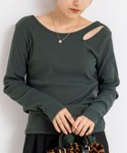 【ノーリーズ/NOLLEY'S】のウォッシャブルリブカットアウト2WAYロンT 人気、トレンドファッション・服の通販 founy(ファニー) ファッション Fashion レディースファッション Fashion for Women トップス・カットソー Cut & Sew Tops ロングTシャツ・Tシャツ Longline T-Shirts & Tees ヴィンテージ Vintage Style シンプル Simple, Minimal ジャケット Jacket, Outerwear ストレッチ Stretch, Stretchy Fabric おすすめ Recommended / Our Picks 2025年 2025 2025-2026秋冬・A/W Autumn/Winter 2025–26 AW25–26 thumbnail ダークグリーン|ID: prp329100004824867 ipo3291000000035092603