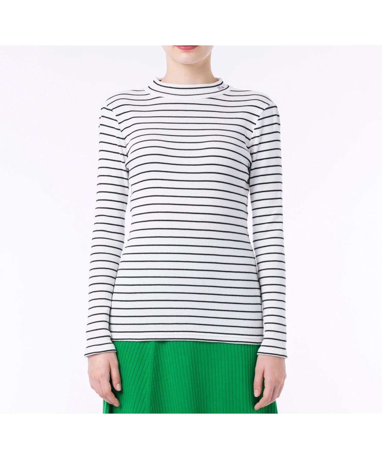 【ラコステ/LACOSTE】のモックネックロングスリーブTシャツ インテリア・キッズ・メンズ・レディースファッション・服の通販 founy(ファニー) 　ファッション　Fashion　レディースファッション　Fashion for Women　トップス・カットソー　Cut & Sew Tops　シャツ・ブラウス・オフィスカジュアル　Elegant Blouses & Button-Ups　ロングTシャツ・Tシャツ　Longline T-Shirts & Tees　インナー　Innerwear　ストレッチ　Stretch, Stretchy Fabric　モックネック　Mock Neck, Short Turtleneck　定番　Standard, Basic Item　オフホワイト|ID: prp329100004824876 ipo3291000000035092757