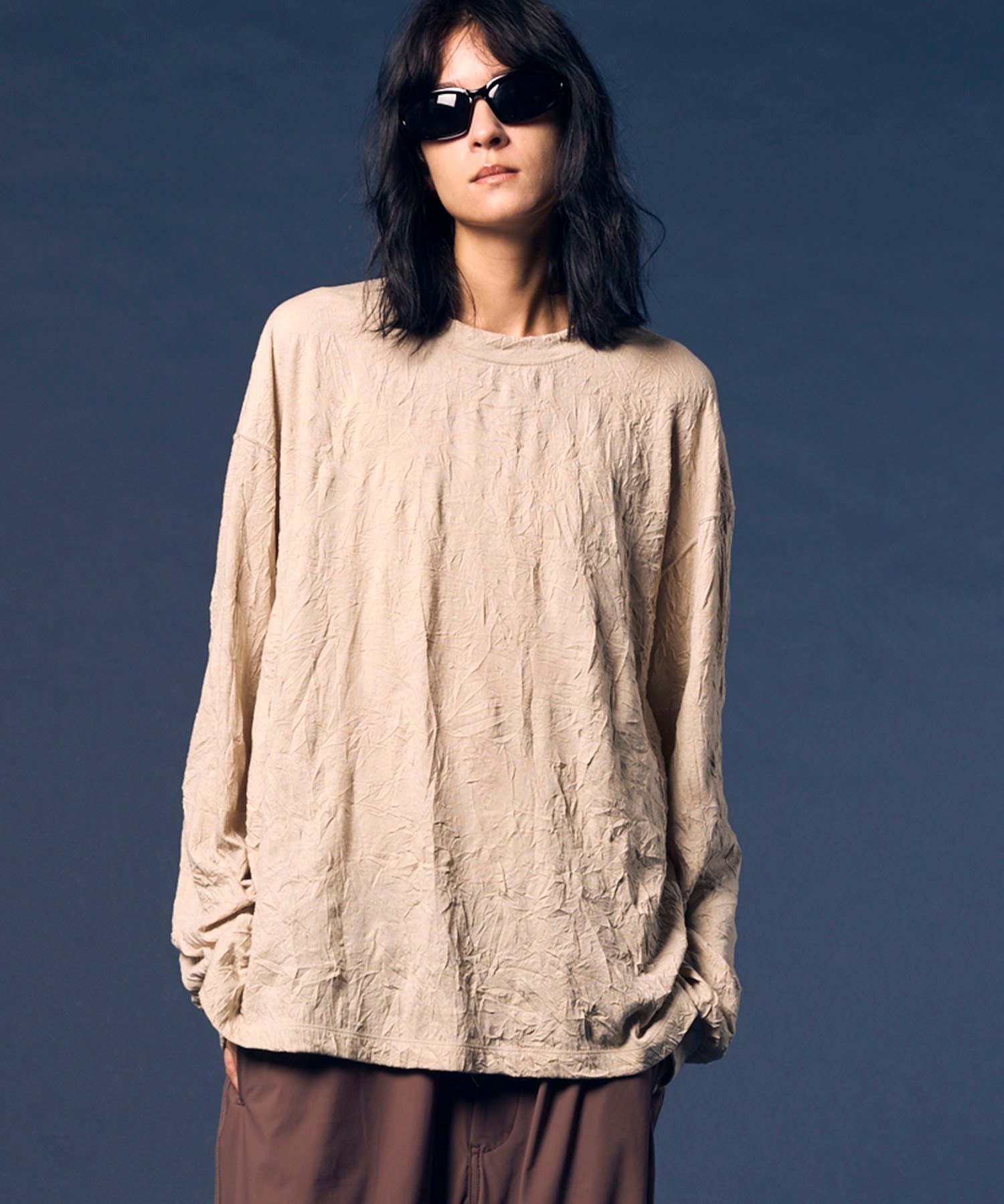 【メゾンスペシャル/MAISON SPECIAL】のCatch Washer Processing Prime-Over Crew Neck Long Sleeve T-Shirt 人気、トレンドファッション・服の通販 founy(ファニー) 　ファッション　Fashion　レディースファッション　Fashion for Women　トップス・カットソー　Cut & Sew Tops　シャツ・ブラウス・オフィスカジュアル　Elegant Blouses & Button-Ups　ロングTシャツ・Tシャツ　Longline T-Shirts & Tees　ショルダー　Shoulder, Shoulder Strap　ドロップ　Drop Shoulder, Dropped Style　ワッシャー　Washer, Crinkled Finish　 other-1|ID: prp329100004824893 ipo3291000000035092935