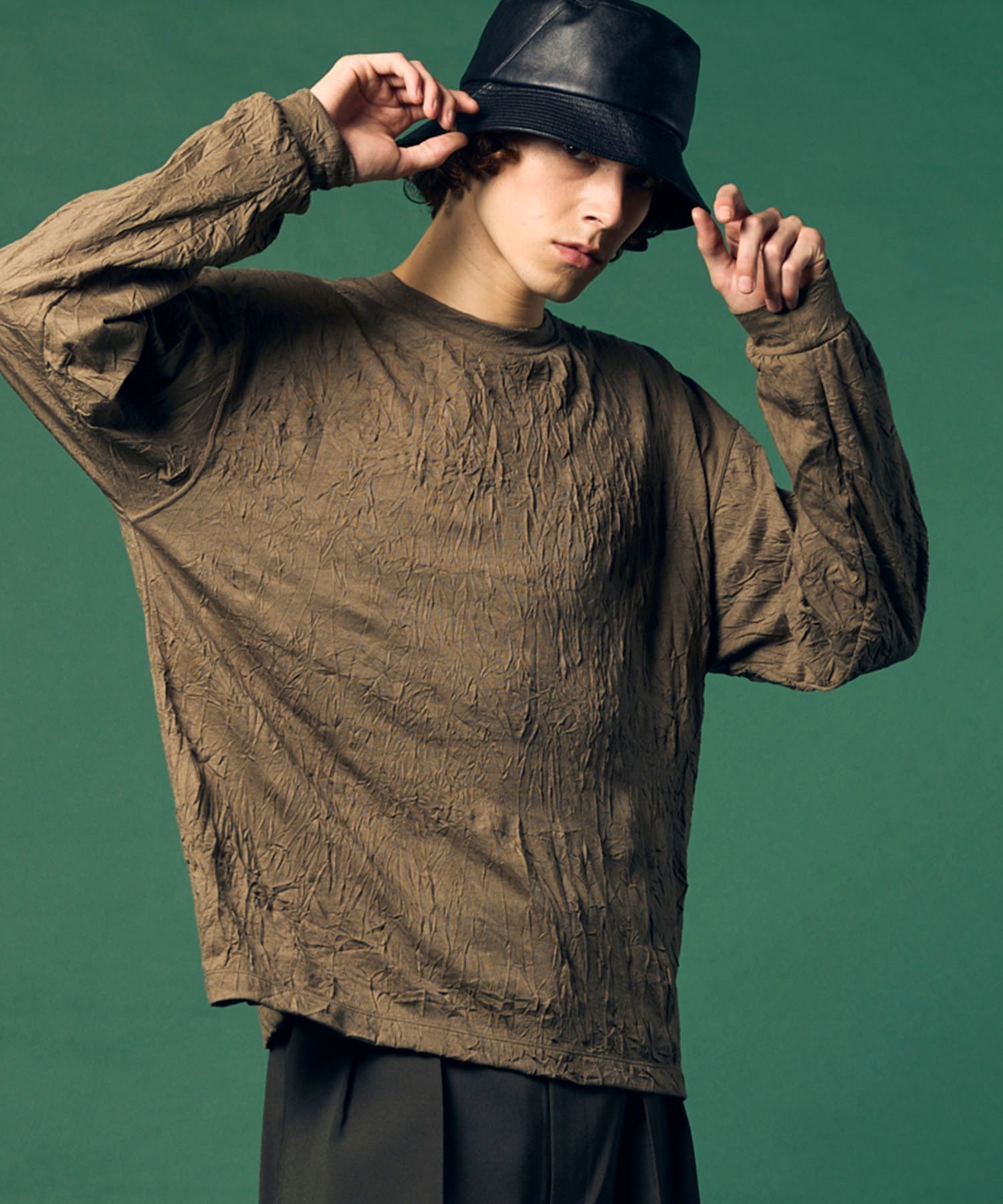 【メゾンスペシャル/MAISON SPECIAL】のCatch Washer Processing Prime-Over Crew Neck Long Sleeve T-Shirt インテリア・キッズ・メンズ・レディースファッション・服の通販 founy(ファニー) 　ファッション　Fashion　レディースファッション　Fashion for Women　トップス・カットソー　Cut & Sew Tops　シャツ・ブラウス・オフィスカジュアル　Elegant Blouses & Button-Ups　ロングTシャツ・Tシャツ　Longline T-Shirts & Tees　ショルダー　Shoulder, Shoulder Strap　ドロップ　Drop Shoulder, Dropped Style　ワッシャー　Washer, Crinkled Finish　BRN|ID: prp329100004824893 ipo3291000000035092939