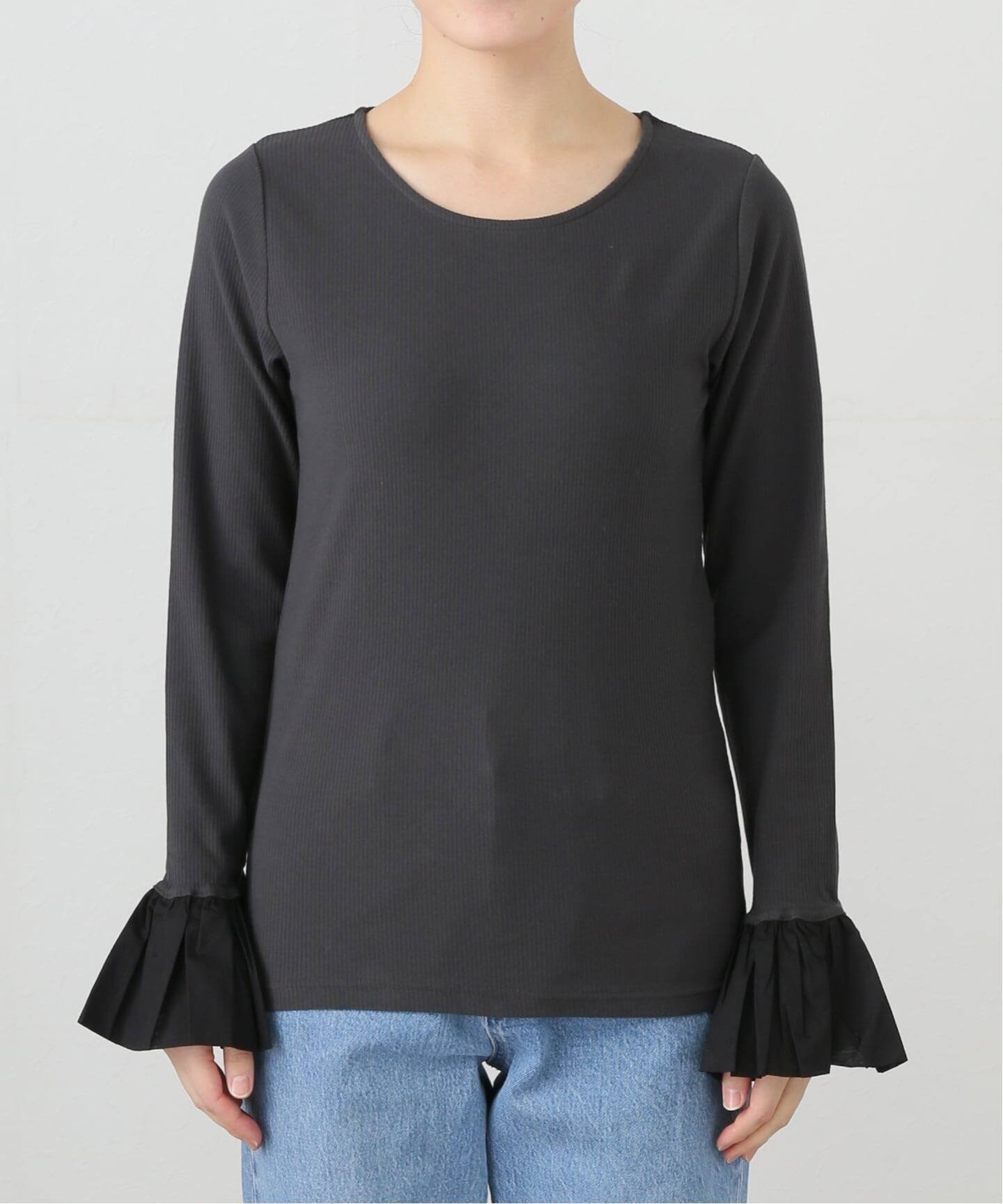 【スローブ イエナ/SLOBE IENA】のテレコバルーンスリーブプルオーバー インテリア・キッズ・メンズ・レディースファッション・服の通販 founy(ファニー) 　ファッション　Fashion　レディースファッション　Fashion for Women　トップス・カットソー　Cut & Sew Tops　カジュアルプルオーバー・ニットトップス　Pullovers & Knit Tops / Casual Pullovers　2025年　2025　2025-2026秋冬・A/W　Autumn/Winter 2025–26 AW25–26　インナー　Innerwear　カットソー　Cut and Sewn Top　テレコ　Ribbed, Rib Stitch　バルーン　Balloon, Balloon Silhouette　グレー|ID: prp329100004824936 ipo3291000000035094177