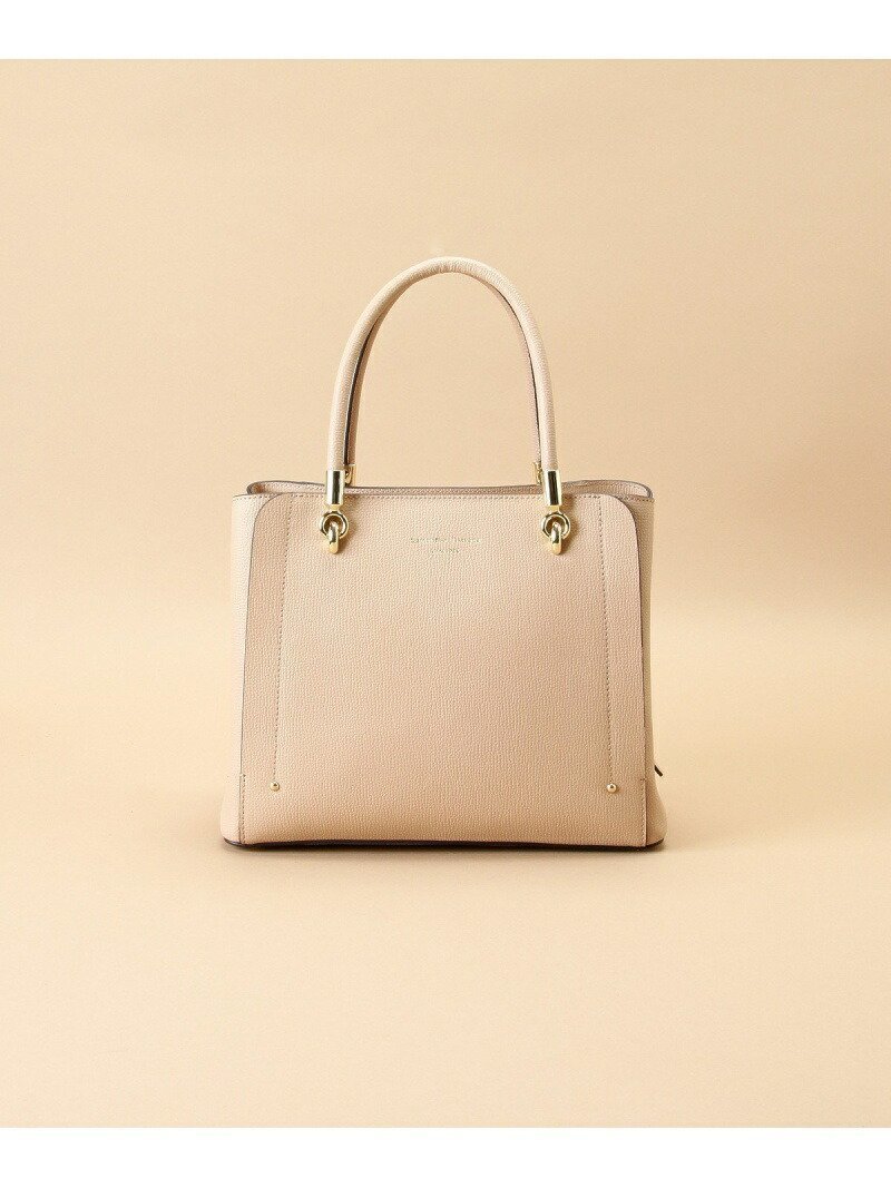 【サマンサタバサ/SamanTha Thavasa】のアベクトワ レザースクエアトートバッグ 小サイズ インテリア・キッズ・メンズ・レディースファッション・服の通販 founy(ファニー) 　ファッション　Fashion　レディースファッション　Fashion for Women　バッグ　Bags　ショルダー　Shoulder, Shoulder Strap　ポケット　Pocket, Pocket Detail　ピンクベージュ|ID: prp329100004824945 ipo3291000000035094332