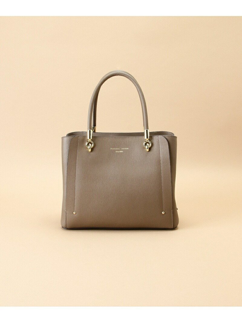 【サマンサタバサ/SamanTha Thavasa】のアベクトワ レザースクエアトートバッグ 小サイズ インテリア・キッズ・メンズ・レディースファッション・服の通販 founy(ファニー) 　ファッション　Fashion　レディースファッション　Fashion for Women　バッグ　Bags　ショルダー　Shoulder, Shoulder Strap　ポケット　Pocket, Pocket Detail　グレージュ|ID: prp329100004824945 ipo3291000000035094334