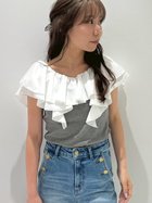 【リリーブラウン/Lily Brown】のデコルテフリルカットトップス 人気、トレンドファッション・服の通販 founy(ファニー) ファッション Fashion レディースファッション Fashion for Women トップス・カットソー Cut & Sew Tops カットソー Cut and Sewn Top シンプル Simple, Minimal スマート Smart, Elegant フェミニン Feminine, Girly フォルム Silhouette, Form フリル Frill, Ruffle thumbnail GRY[006]|ID: prp329100004824960 ipo3291000000035094492