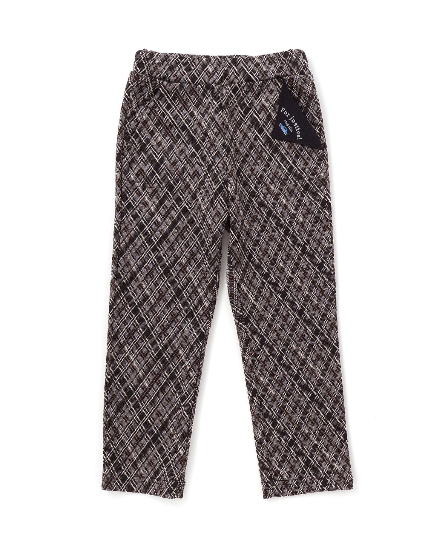 【ベベ オンライン ストア/BEBE ONLINE STORE / KIDS】の【お揃い】チェックくるま総柄ロングパンツ(80~130cm) インテリア・キッズ・メンズ・レディースファッション・服の通販 founy(ファニー) 　ファッション　Fashion　キッズファッション　Fashion for Kids　ボトムス　Bottoms　秋　Autumn　カラフル　Colorful Design　コレクション　Collection, Seasonal Line　シンプル　Simple, Minimal　チェック　Check, Plaid, Tartan　ツイル　Twist, Twisted Detail　フレンチ　French, French Style　ボトム　Bottoms, Lower Wear　ポケット　Pocket, Pocket Detail　ミックス　Mix, Mixed Style　モチーフ　Motif, Design Theme　ロング　Long, Long-Length　A/W・秋冬　Autumn/Winter　おすすめ　Recommended / Our Picks　エレガント 上品　Elegant　2025年　2025　2025-2026秋冬・A/W　Autumn/Winter 2025–26 AW25–26　ブラック系|ID: prp329100004824965 ipo3291000000035094555